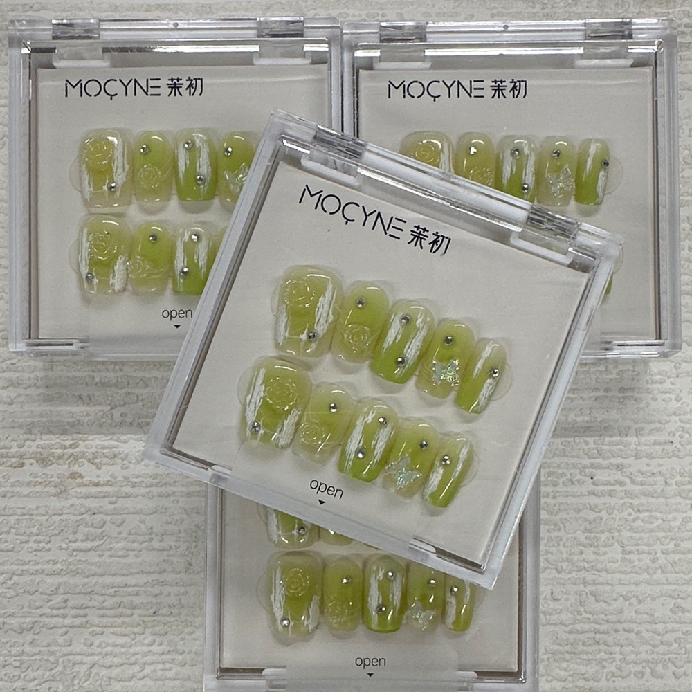 MOCYNE Olive Green Press-On Nails 4 sets!